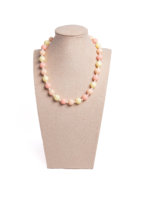 Collar chicle combinado rosa mantequilla