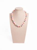 Collar chicle combinado rosa gris