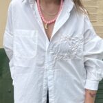 Camisa popelina bordada blanca sol