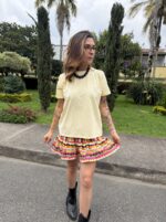 Mini falda ondas seda ligera - Imagen 2
