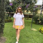Mini falda cuadros seda ligera