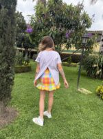 Mini falda cuadros seda ligera - Imagen 2
