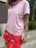 Mini falda flores seda ligera - Imagen 2