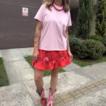 Mini falda flores seda ligera