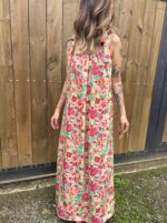 Vestido largo flores mini print - Imagen 2