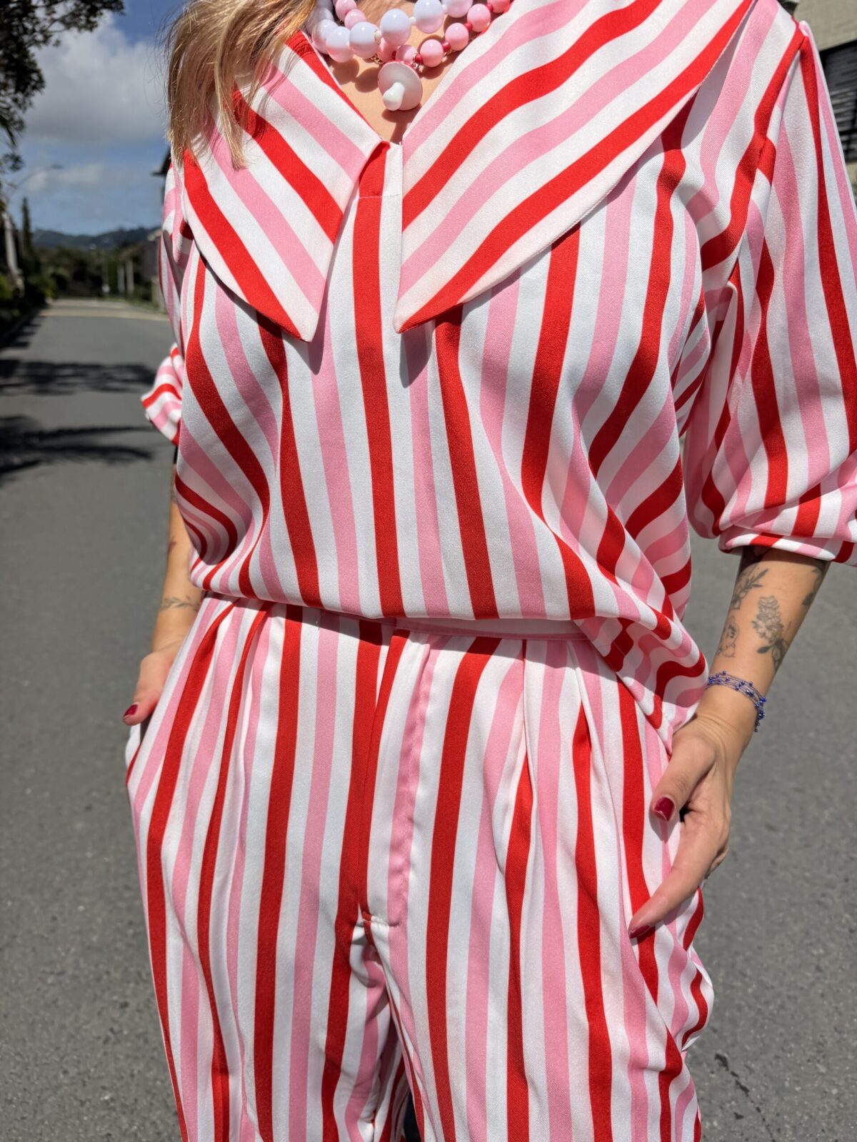 Camisa Rayas Rojas en Camelia La Ceja
