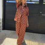 Camisa Polkadots café