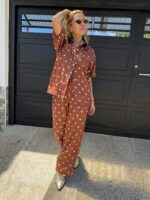 Camisa Polkadots café