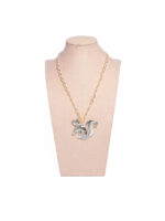 Collar ardilla en bronce con baño de plata