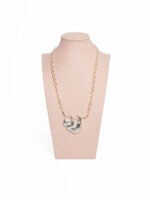 Collar oso perezoso bronce con baño de plata