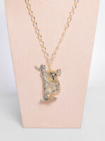 Collar koala bronce con baño de plata - Imagen 2