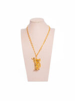 Collar koala bronce con baño de oro 24k