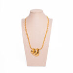 Collar oso perezoso con baño de oro 24k