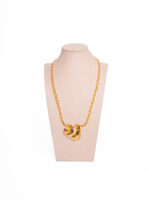Collar oso perezoso con baño de oro 24k