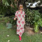 Vestido rayas palmeras