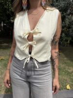 CHALECO DENIM MANTEQUILLA - Imagen 2