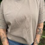 CAMISETA DESTELLOS TAUPÉ